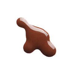 Sweet chocolate splash on white background