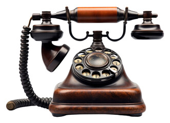 PNG Vintage phone electronics technology nostalgia.