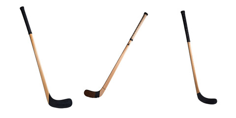 Hockey Stick PNG isolated on transparent and white background