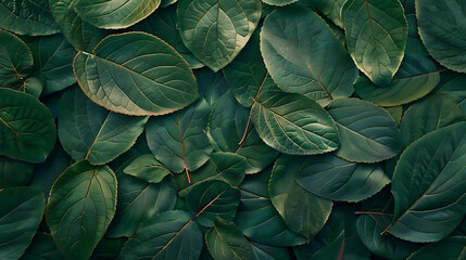 Fototapeta premium Close-up shot of lush green leaves.