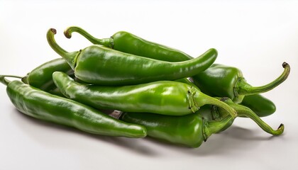 fresh chilaca chili on white background 5