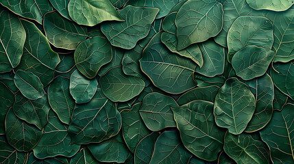 Fototapeta premium Close up of a green leaf texture background.
