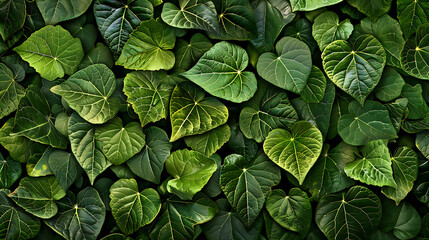 Lush green leaves create a natural, organic background.