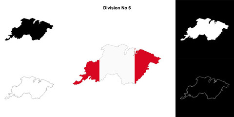 Division No 6 (Newfoundland and Labrador) outline map set