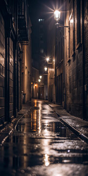 A Dark Alley on a Rainy Night