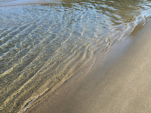 Waves on sand beach