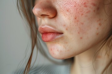 Obraz premium young woman with skin problem