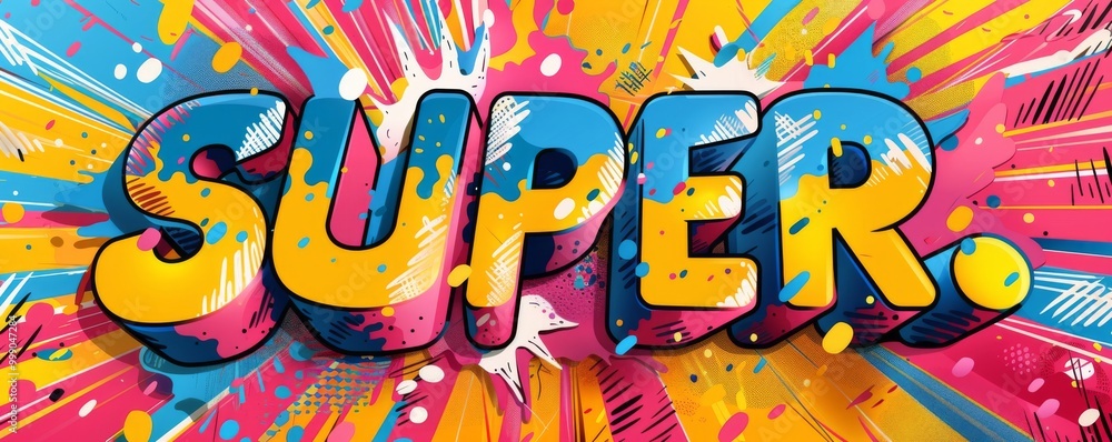 Poster playful pop art background featuring 