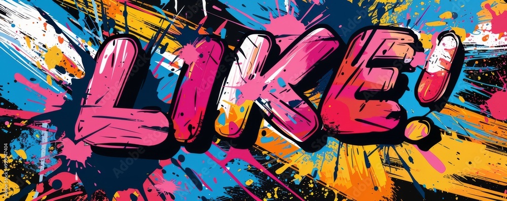 Poster eye-catching pop art background featuring 