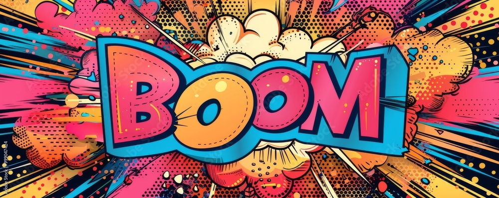Poster abstract pop art background with 