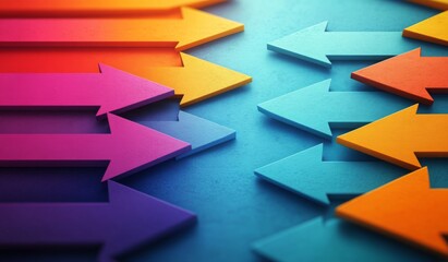 Arrow, stock market or papercut background design for business, economy and global inflation. Graphic, seo or marketing strategy graphic wallpaper for banking, investment growth and forex trading.