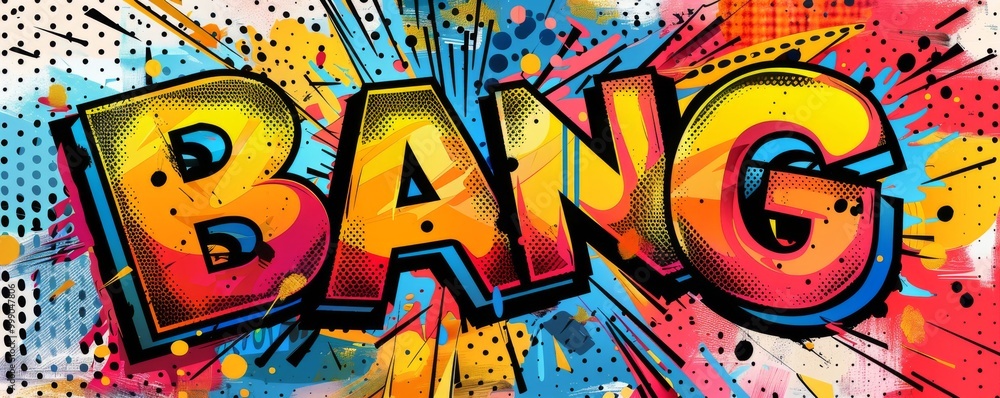 Poster fun pop art background with 