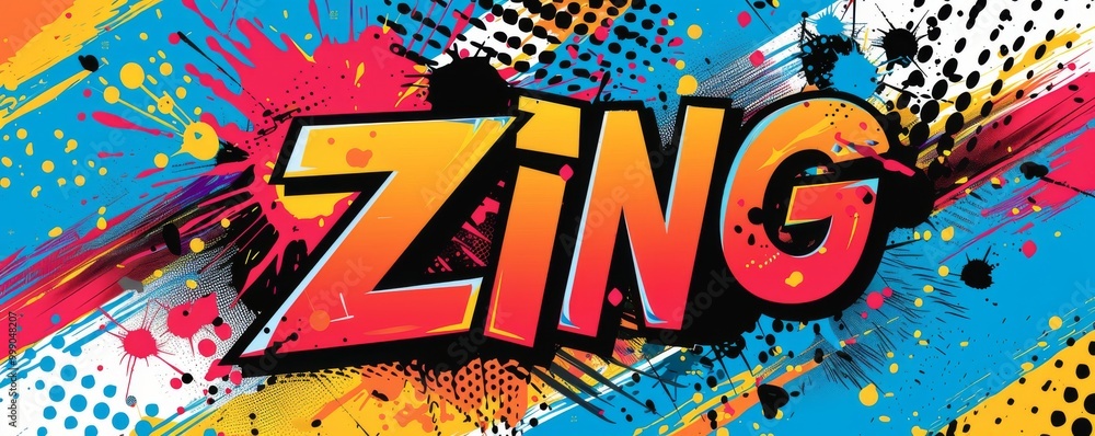 Poster colorful pop art background with 