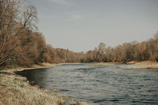 Salaca river at early spring