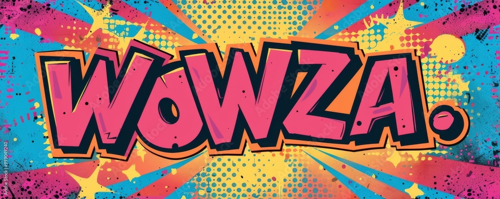 Poster playful pop art background featuring 