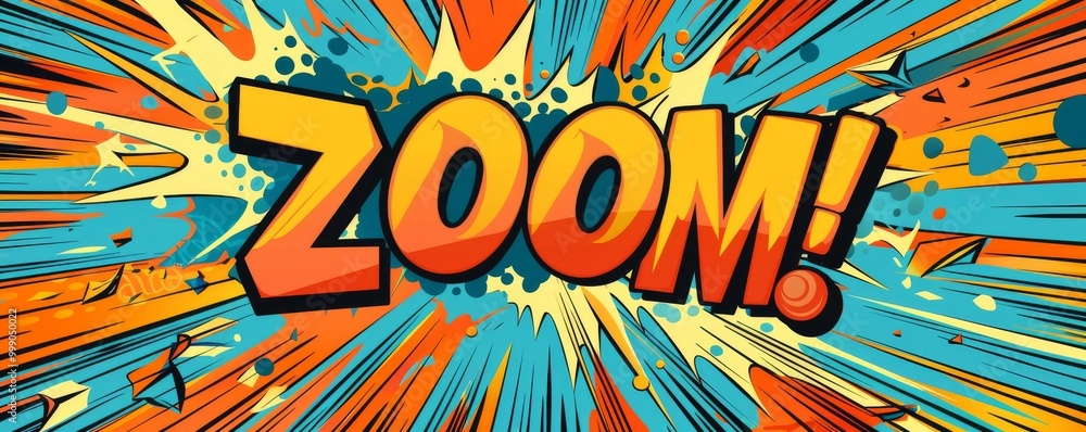 Poster fun pop art background with 