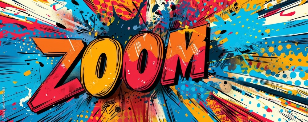 Poster abstract pop art background with 
