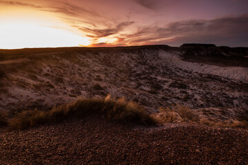 Coastal landscape in Peninsula Valdes at dusk, World Heritage Site, Patagonia Argentina