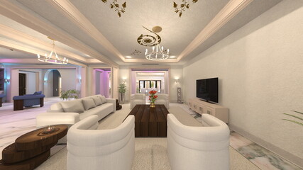 ダイニングルーム　3DCGレンダリング