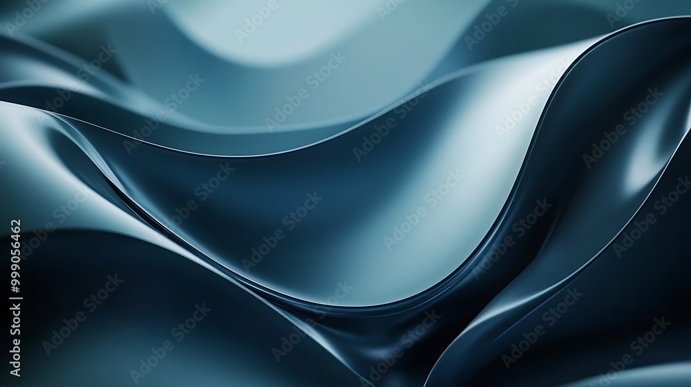 Poster flowing smooth shapes combine for a minimalist abstract background design