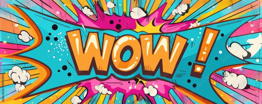 Aufkleber fun pop art background featuring 
