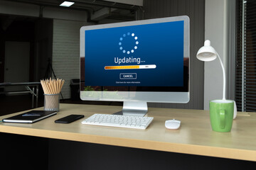 Software update on computer for modish version of device software upgrade