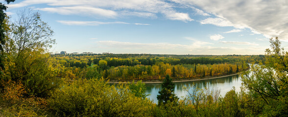Panoramic River Valley Fall 4