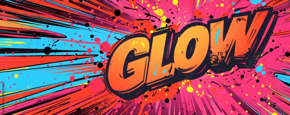Poster abstract pop art background with 