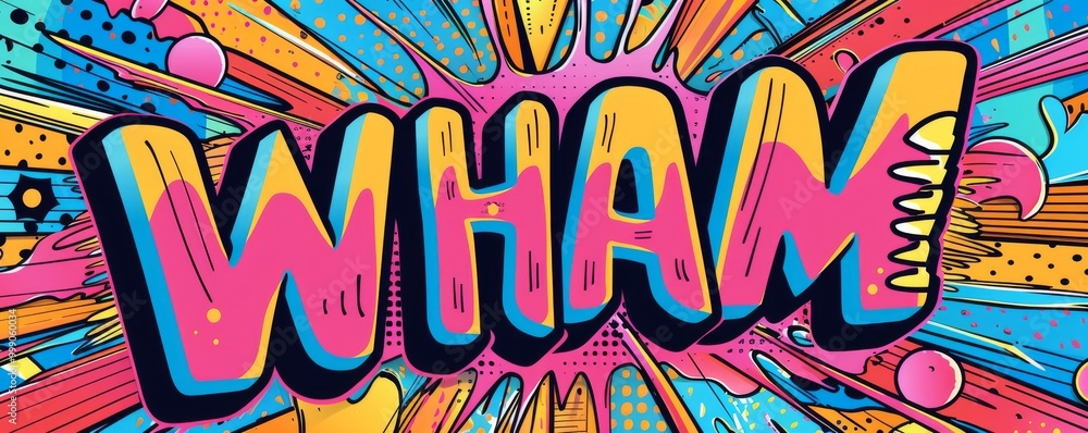 Aufkleber fun pop art background with 