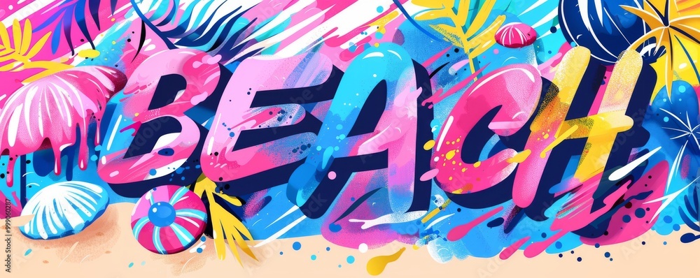 Poster fun pop art background featuring 