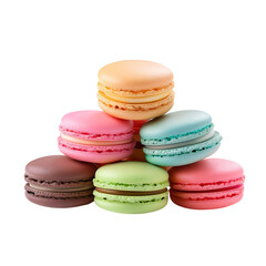 Obraz premium A stack of colorful macarons