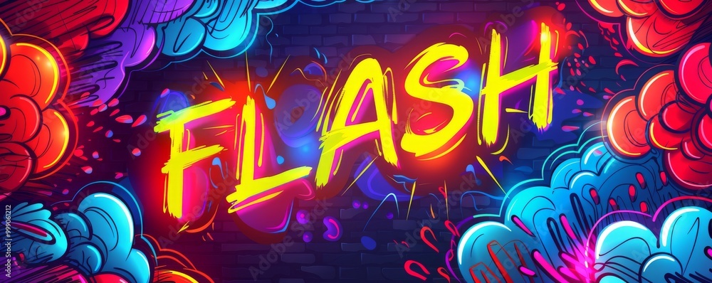 Poster dynamic pop art background with 