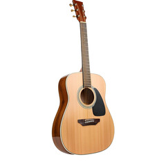 Naklejka premium Acoustic guitar on black background