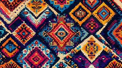 Fototapeta premium colorful background pattern from latin america, 16:9