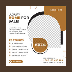Real estate post house property social media post or Instagram post or Facebook banner