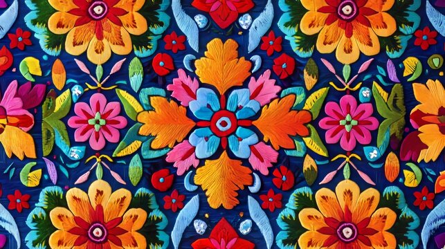 colorful background pattern from latin america, 16:9