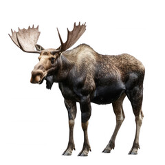 Obraz premium Moose standing, transparent background