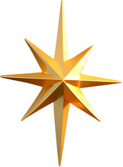 3d golden star