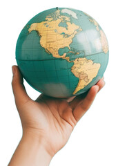 PNG Globe holding sphere planet.