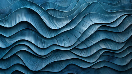 Obraz premium Abstract blue wavy pattern background