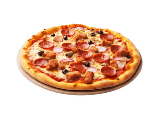 pizza isolated on transparent background