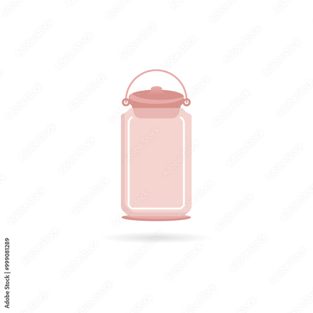 Aufkleber empty glass jar vector. stylish jar with tag icon. simple jar container with a sticker on the lid ve