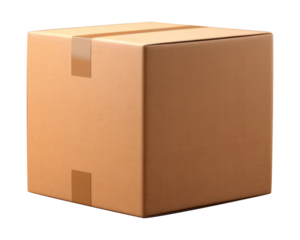 PNG Hand holding a large brown box cardboard carton delivering.