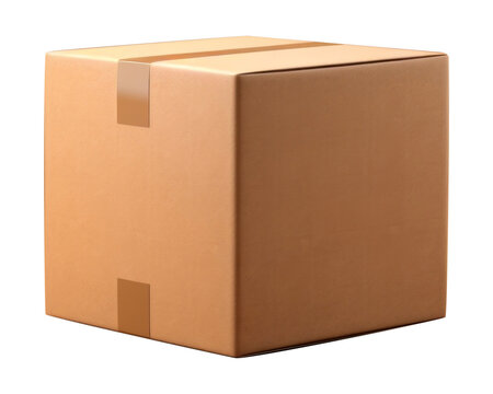 PNG Hand holding a large brown box cardboard carton delivering.