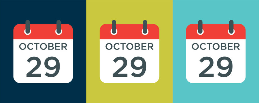 calendar - October 29 icon illustration isolated vector sign symbol
