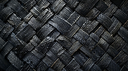Fototapeta premium A close-up of a black woven pattern.