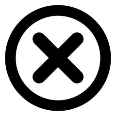 cross mark icon.cross mark button on transparent background 