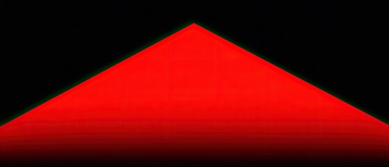 Fototapeta premium Abstract Red Triangle on Black Background