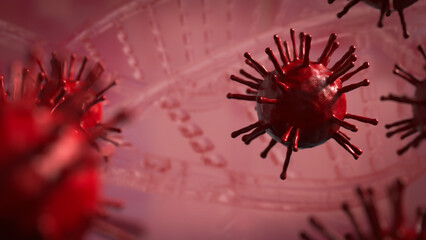 The virus image for sci or medical concept 3d rendering.