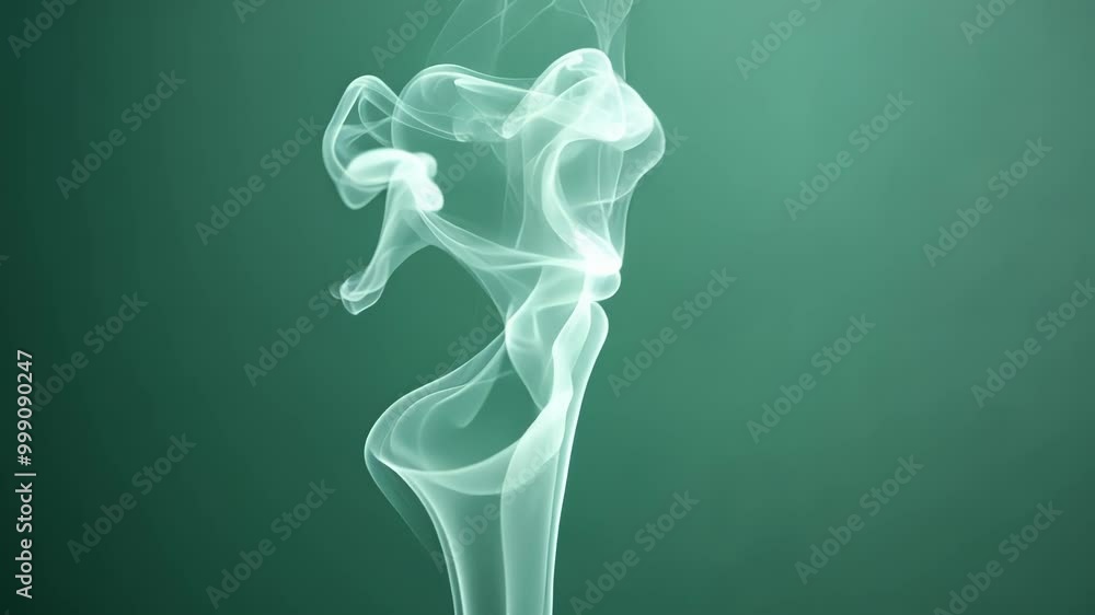 Poster elegant white smoke swirls on vibrant green screen, creating mesmerizing effect for compositing and 